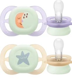 Ultra start nighttime sucettes 0-2mois Avent - lot de 2 sucettes