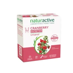 Urisanol cranberry entretien Naturactive - boîte de 20 sticks