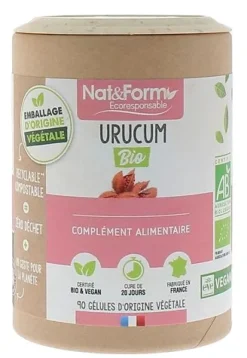 Urucum bio Nat&Form - pot de 90 gélules