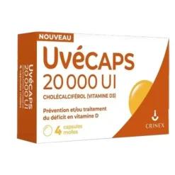 Uvécaps 20 000 UI Crinex - boite de 4 capsules molles