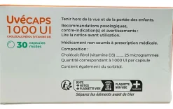 Uvécaps 1000 UI Crinex - boite de 30 capsules molles