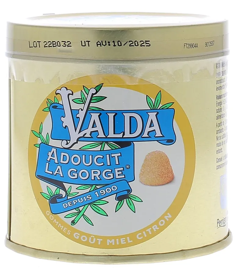 Valda gommes goût miel citron - pot de 140g