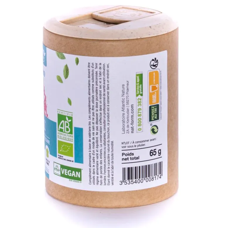 Valériane Bio Ecoresponsable Nat&Form - boite de 200 gélules