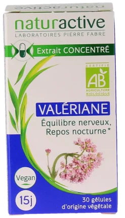 Valériane bio Naturactive - boite de 30 gélules