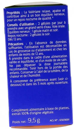 Valériane bio Naturactive - boite de 30 gélules
