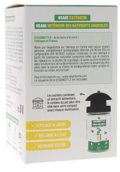 Veganbottle Recharges piège volants guêpes et mouches Abatout - boîte de 5 recharges