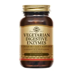 Vegetarian digestive enzymes Solgar - pot de 50 comprimés