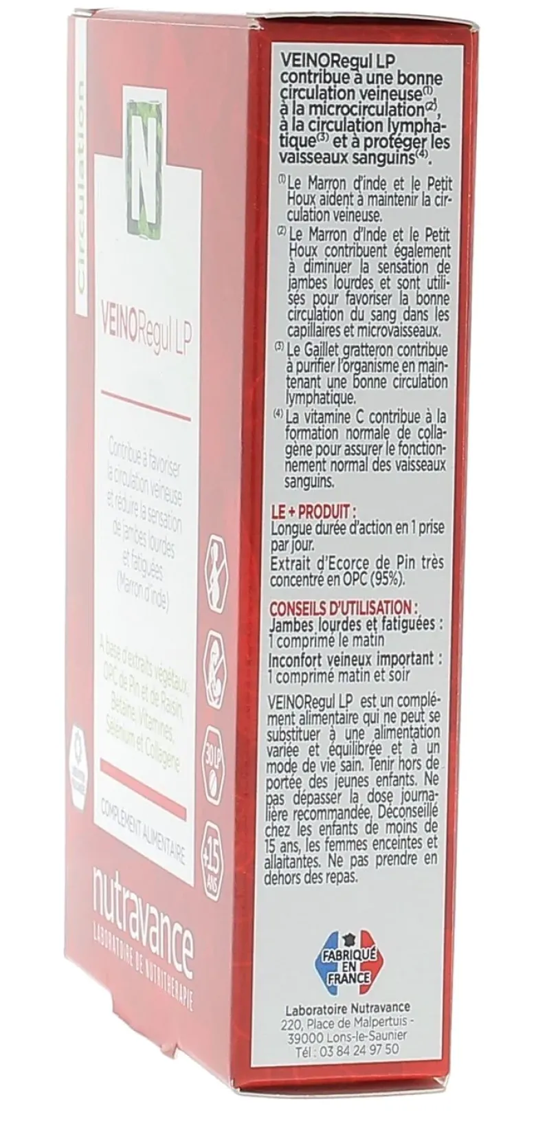 VEINORegul LP Nutravance - boîte de 30 comprimés