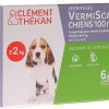 VermiScan chiens 100 mg Clément thékan - 6 comprimés pelliculés ronds