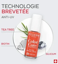 Vernis color care tea tree Poderm - flacon de 8ml