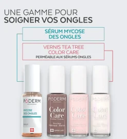 Vernis color care tea tree Poderm - flacon de 8ml