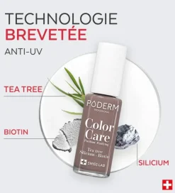 Vernis color care tea tree Poderm - flacon de 8ml