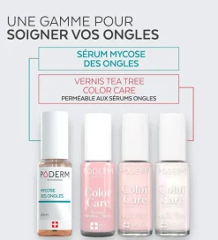 Vernis color care tea tree Poderm - flacon de 8ml