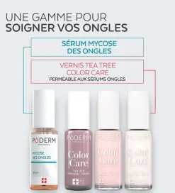 Vernis color care tea tree Poderm - flacon de 8ml