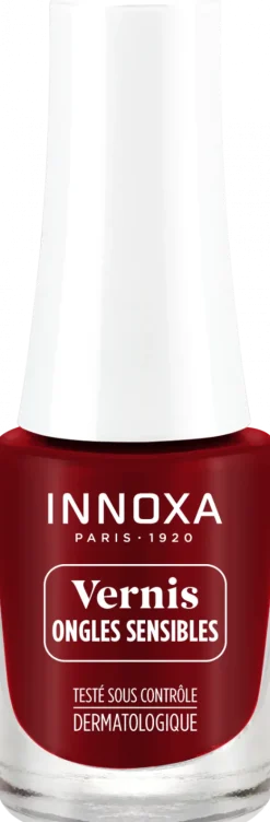 Vernis à ongles hypoallergénique rouge couture 401 Innoxa - flacon de 5 ml