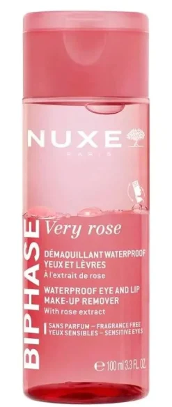 Very rose démaquillant biphase waterproof Nuxe - flacon de 100ml