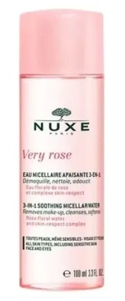 Very Rose eau micellaire apaisante 3en1 Nuxe - flacon de 100ml