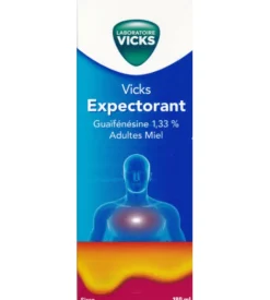 Vicks expectorant guaïfénésine 1,33% adultes miel - flacon de 180ml