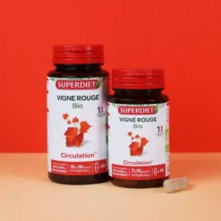 Vigne rouge circulation bio Super Diet - boite de 90 gélules