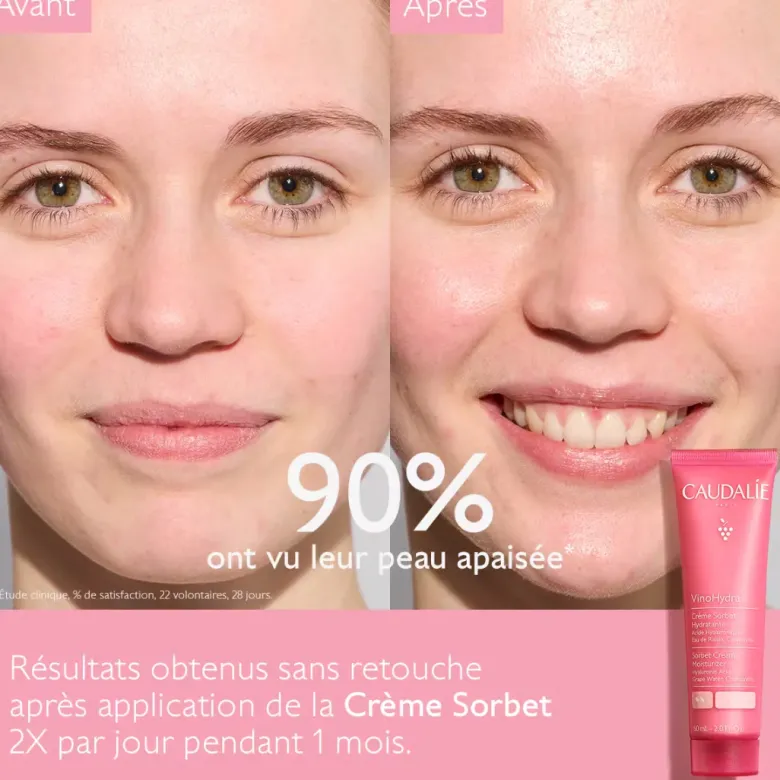 VinoHydra crème sorbet hydratante Caudalie - tube de 60ml