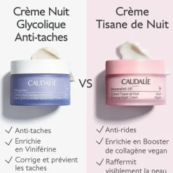 Vinoperfect crème nuit glycolique anti-taches Caudalie - pot rechargeable de 50ml