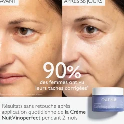 Vinoperfect crème nuit glycolique anti-taches Caudalie - pot rechargeable de 50ml