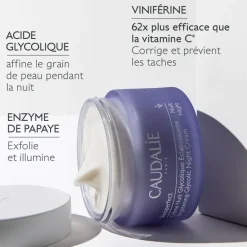 Vinoperfect crème nuit glycolique anti-taches Caudalie - pot rechargeable de 50ml