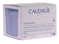 Vinoperfect recharge crème nuit glycolique anti-taches Caudalie - recharge de 50ml