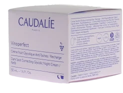 Vinoperfect recharge crème nuit glycolique anti-taches Caudalie - recharge de 50ml