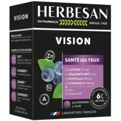 Vision santé des yeux Herbesan - boite de 60 comprimés
