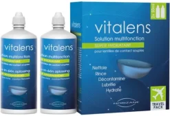 Vitalens Solution multifonctions pour lentilles de contact souples - lot de 2 flacons de 50 ml