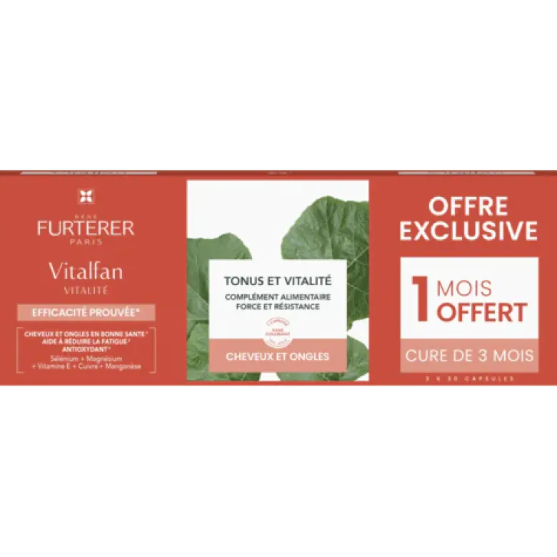 Vitalfan Vitalité René Furterer - lot de 3 x 30 capsules