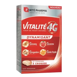 Vitalité 4G Dynamisant Forté Pharma - boite de 30 comprimés à croquer