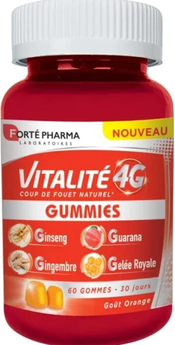 Vitalité 4G Forté Pharma - pot de 60 gummies