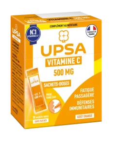 Vitalité vitamine C 500 mg Upsa - boite de 10 sachet-doses