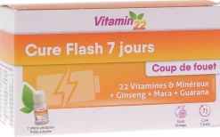 Vitamin 22 cure flash 7 jours Ineldea - boite de 7 flacons unidoses de 30 ml