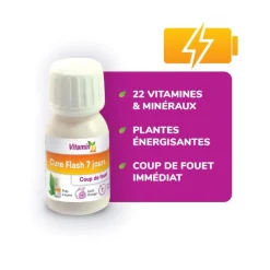 Vitamin 22 cure flash 7 jours Ineldea - boite de 7 flacons unidoses de 30 ml