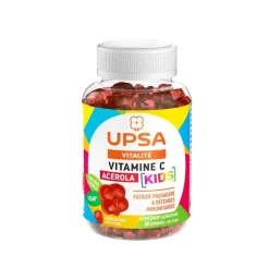 Vitamine C acérola kids goût fraise Upsa - pot de 60 gommes