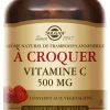 Vitamine C 500 goût framboise/cranberry Solgar - pot de 90 comprimés à croquer