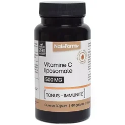 Vitamine C Liposomale tonus-immunité Nat&Form - boîte de 60 gélules