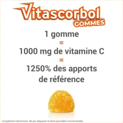 Vitamine C 1000 mg gummies Vitascorbol - pot de 30 gommes