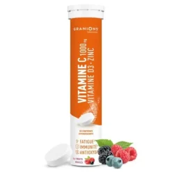 Vitamine C 1000mg vitamine D3 et zinc Granions - tube de 20 comprimés effervescents