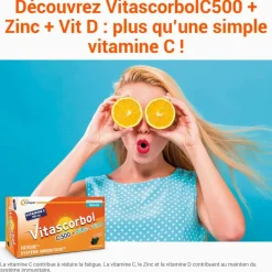 Vitamine C 500 + zinc + vitamine D Vitascorbol – 30 capsules