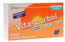Vitamine C 500 + zinc + vitamine D Vitascorbol – 30 capsules