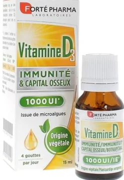 Vitamine D3 Immunité et capital osseux Forté Pharma - flacon compte-gouttes de 15ml