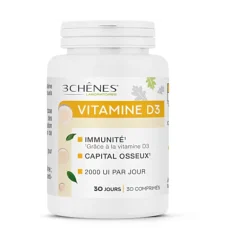 Vitamine D3 2000UI 3C Pharma - pot de 30 comprimés