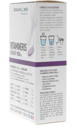 Vitamineris Sénior 1000mg Granions - boîte de 30 comprimés effervescents