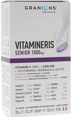 Vitamineris Sénior 1000mg Granions - boîte de 30 comprimés effervescents