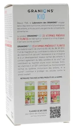 23 vitamines minéraux et plantes kids Granions - flacon de 200 ml