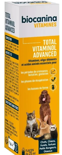 Vitamines total vitaminol advanced Biocanina - flacon de 25ml
